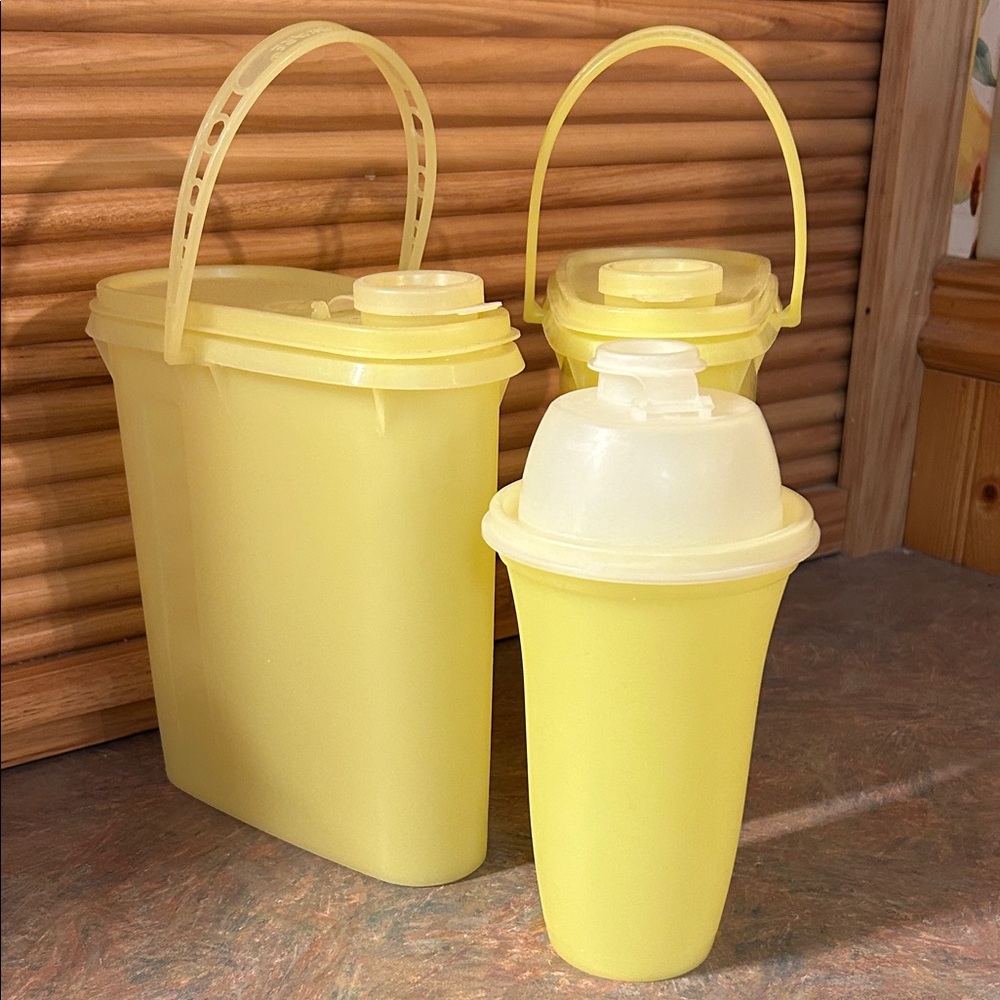 Tupperware Yellow Storage Set